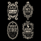 Halloween Novelty Bottle Labels