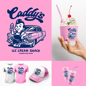 Caddy's Ice Cream Shack - Logo, Branding, Packaging & Apparel